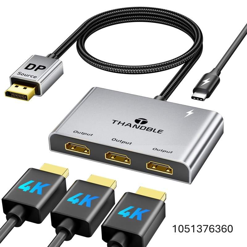 THANDBLE DisplayPort to HDMI Splitter for Multi Monitor Adapter