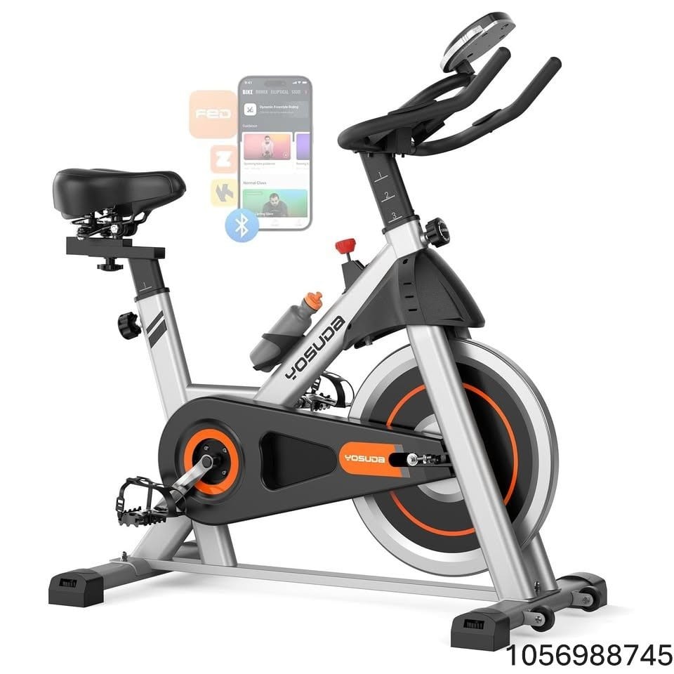 YOSUDA Exercise Bike, Brake Pad Stationary Bike for Home with Exclusive App