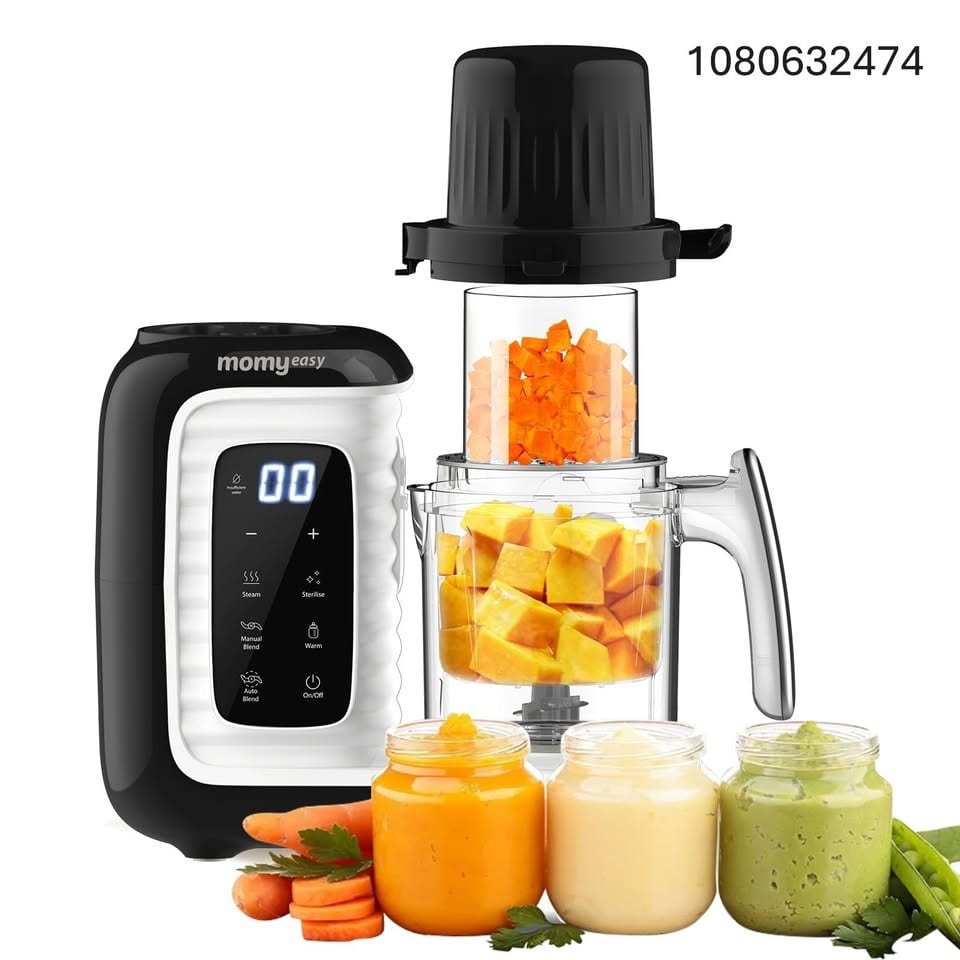 MOMYEASY Baby Food Maker, Multifunction Processor Chopper Grinder, Baby Food Steamer