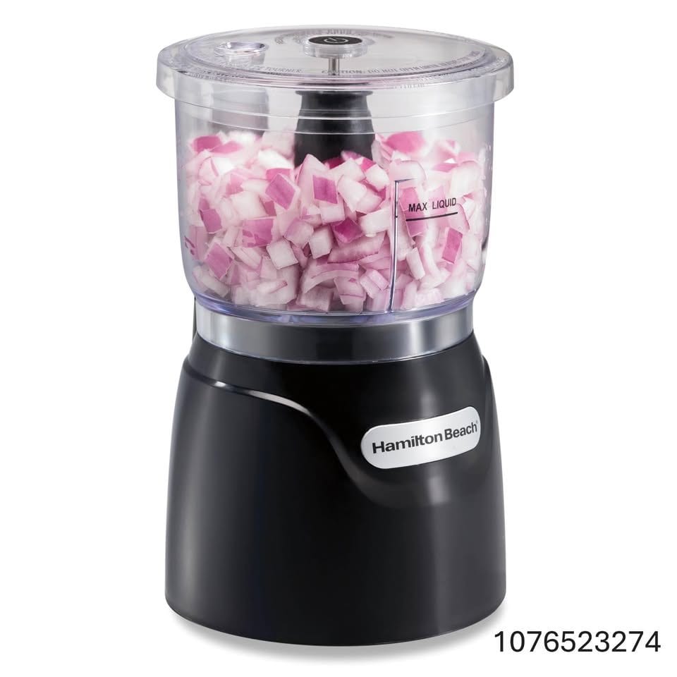 Hamilton Beach Electric Vegetable Chopper & Mini Food Processor, 3-Cup
