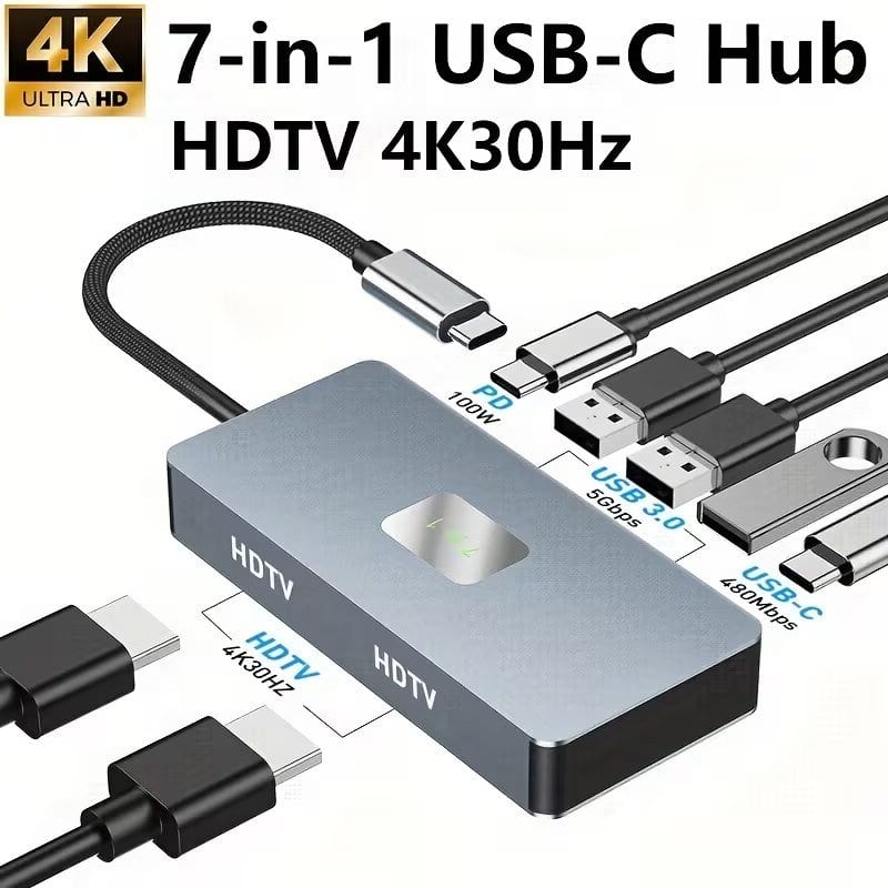 7 in _1 out USB-C HUB DDTV 4K30HZ