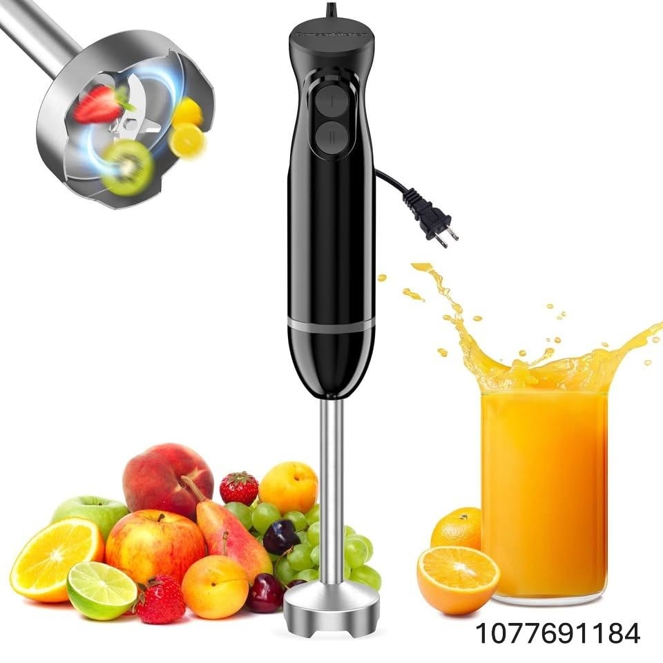Bonsenkitchen Hand Blender, Immersion Blender with 2 Mixing Speed,