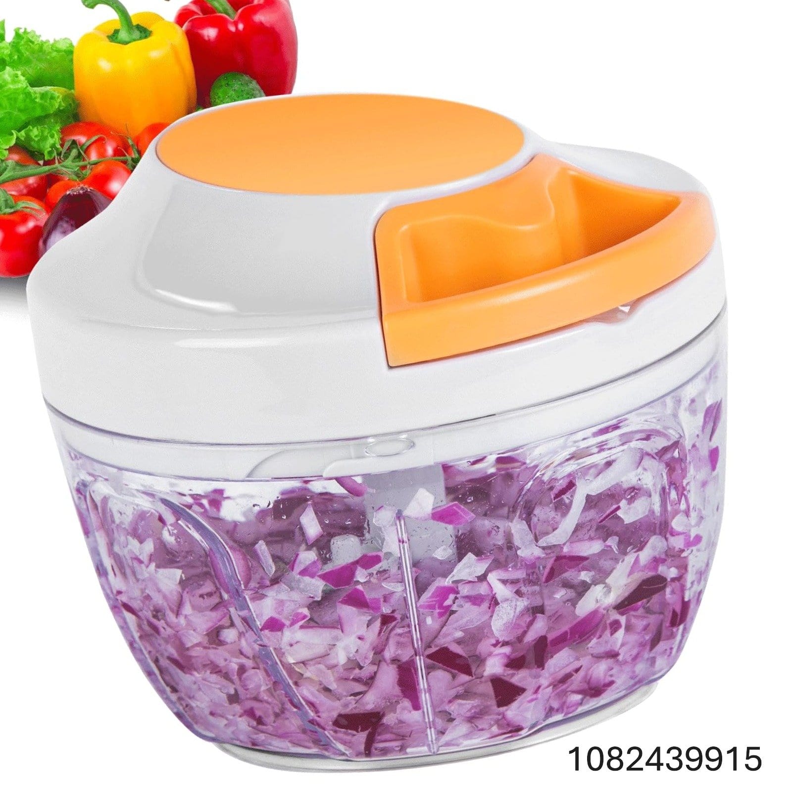 Manual Food Processor & Vegetable Chopper, Hand Pull String Garlic Mincer Onion Chopper