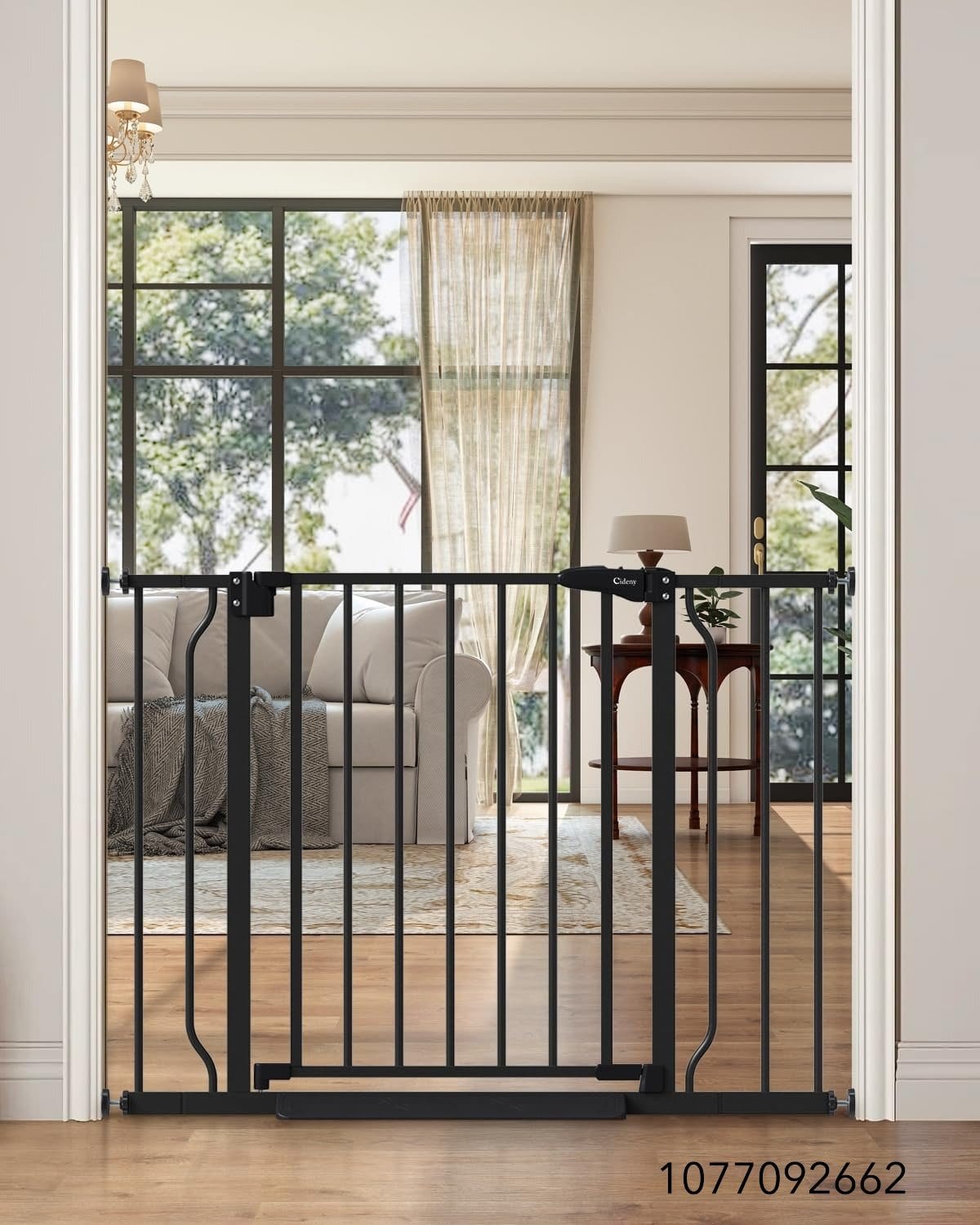 Cideny 29"-40" Baby Gate for Stairs, Auto Close Stroller Friendly Dog Gate Indoor for Doorways