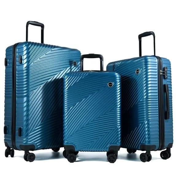 Luggage 3 Piece Set,Suitcase with Spinner Wheels Hardside Lightweight Luggage