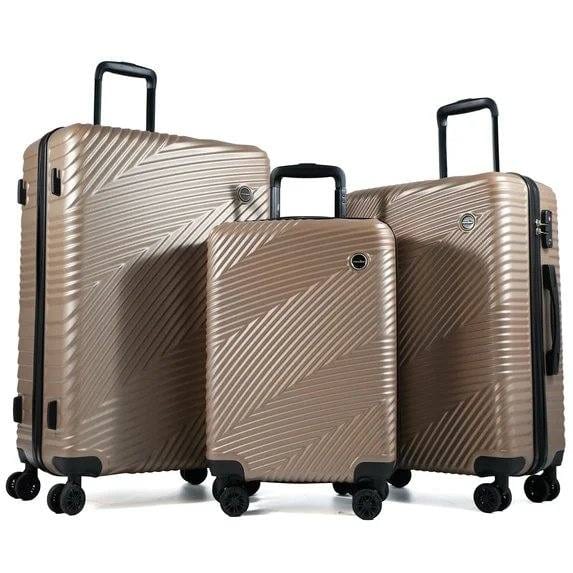 Luggage 3 Piece Set,Suitcase with Spinner Wheels Hardside Lightweight Luggage