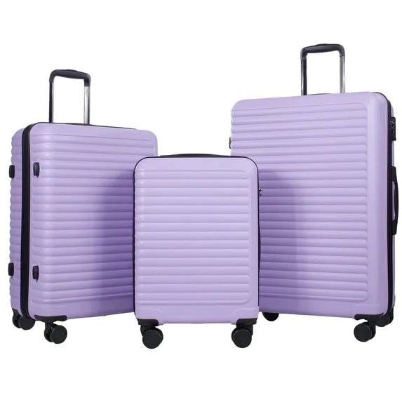 Travelhous Hardside Luggage 3 Set Hardshell Lightweight Suitcase with TSA Lock Spinner Wheels