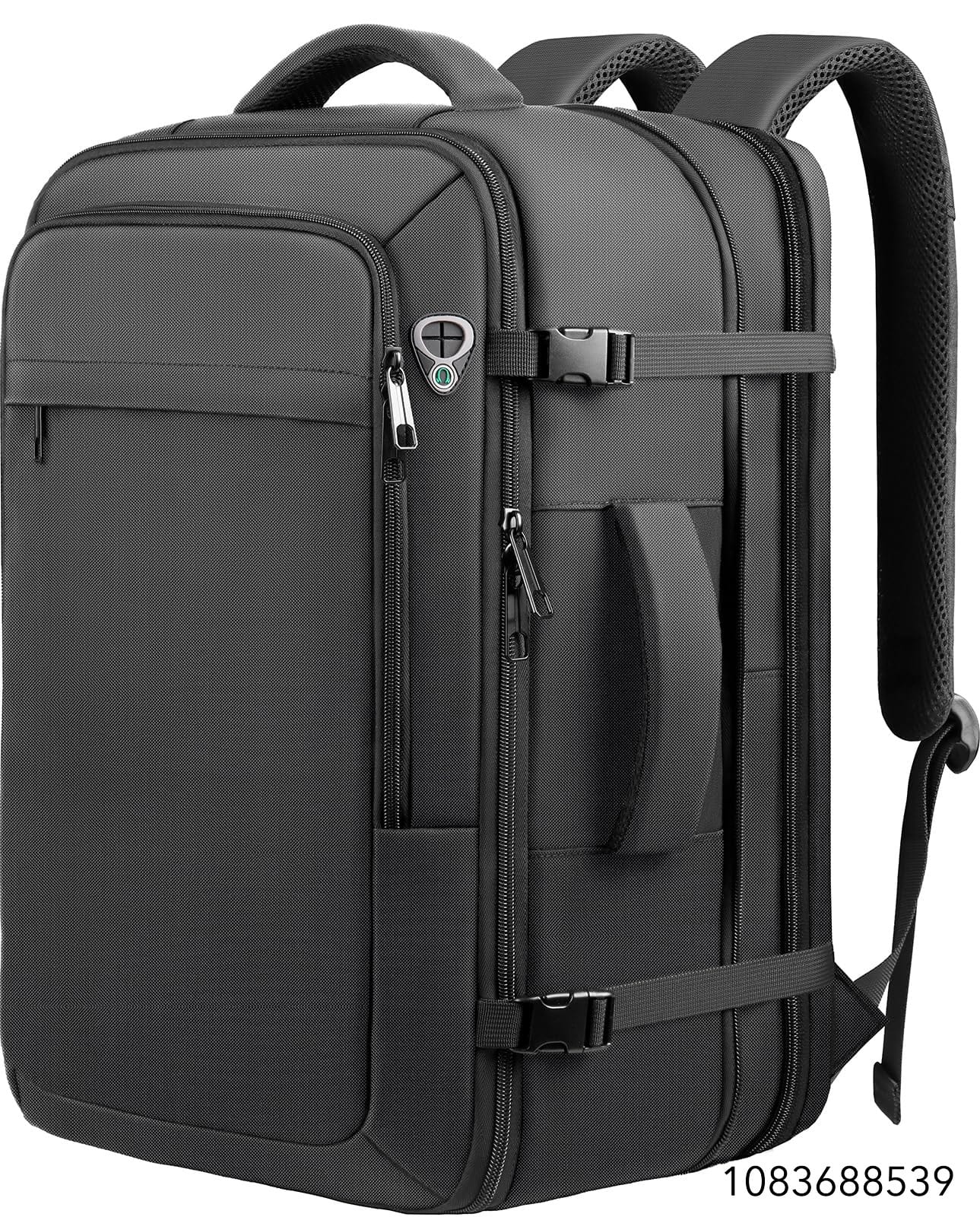 Sirmaeed Carry on Backpack, Travel Friendly, Fits with 17.3 Laptop, Black