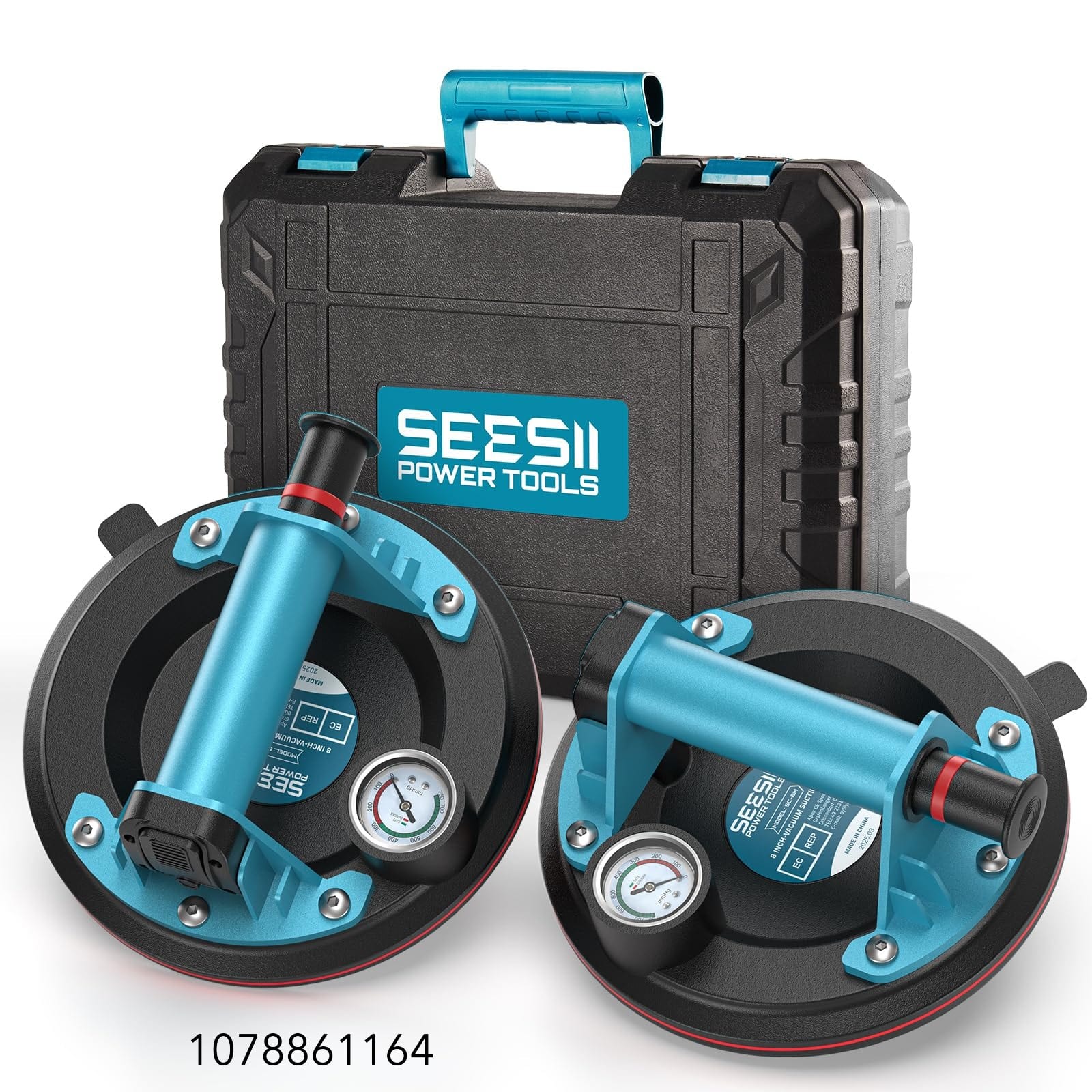 SEESII Suction Cups to Lift Large Glass, 550LBS Tile Suction Cup Tool